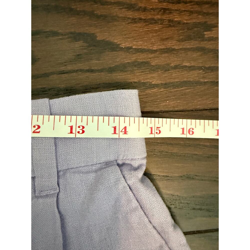 Abercrombie & Fitch Lavender Linen Blend tailored Wide Leg Pants Small - Picture 7 of 12